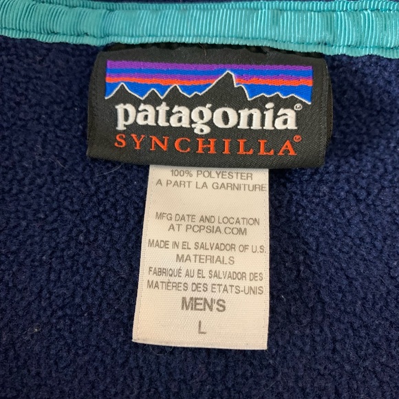 ❌SOLD❌Patagonia Synchilla Fleece Pullover Colorblock Classic Snap-T Pocket Large - Picture 15 of 15